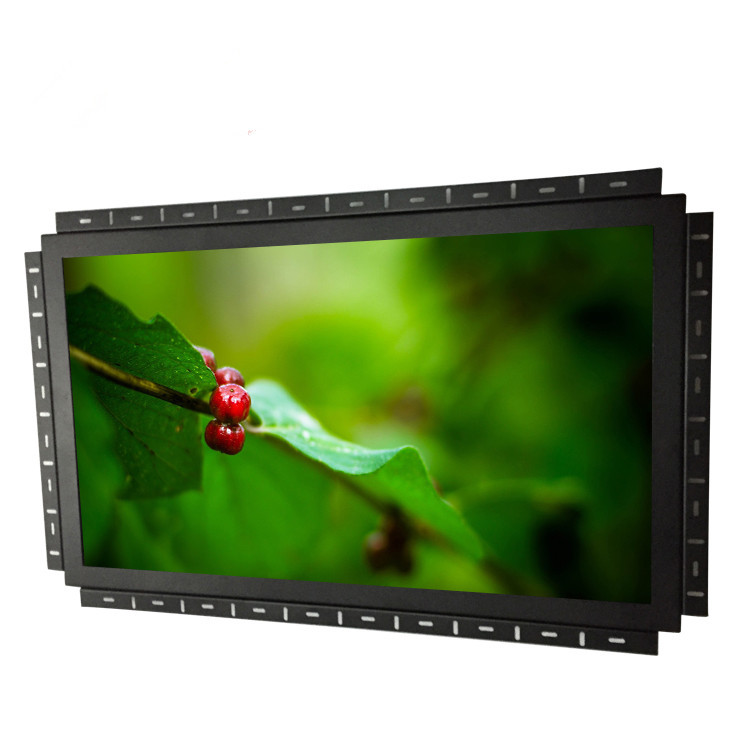 高端27寸医疗工控金属壳嵌入式1080p显示器播放广告视频显示画面
