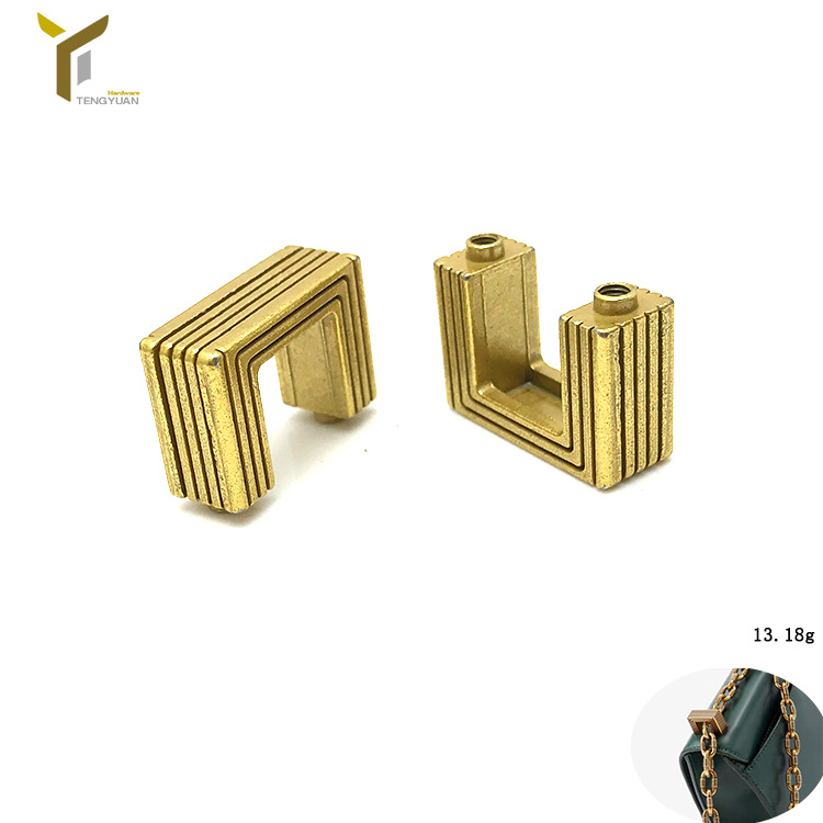 箱包五金13mm鎏金拱桥扣锌合金压铸包包肩带链条拱门扣4分拱桥