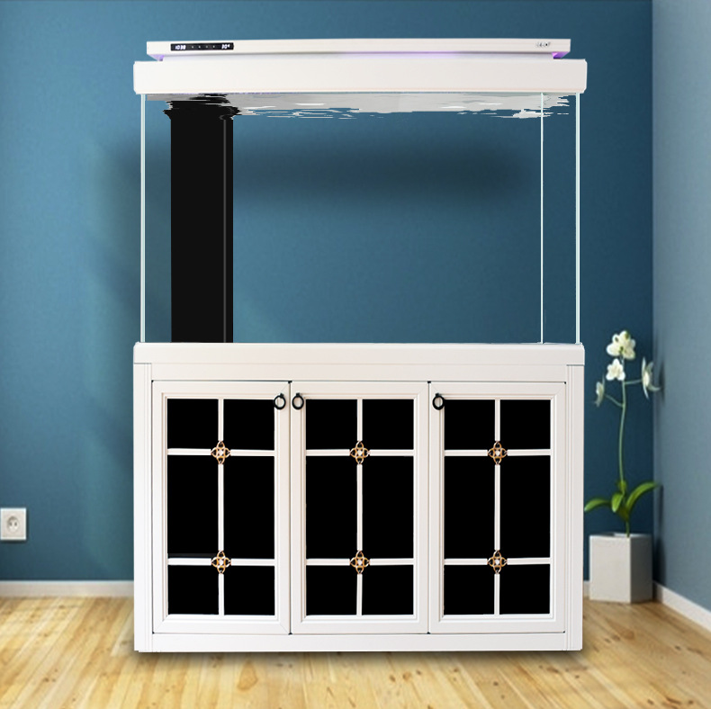 6-1.8米jebo鱼缸水族箱超白玻璃生态底过滤干湿分离造景客厅缸