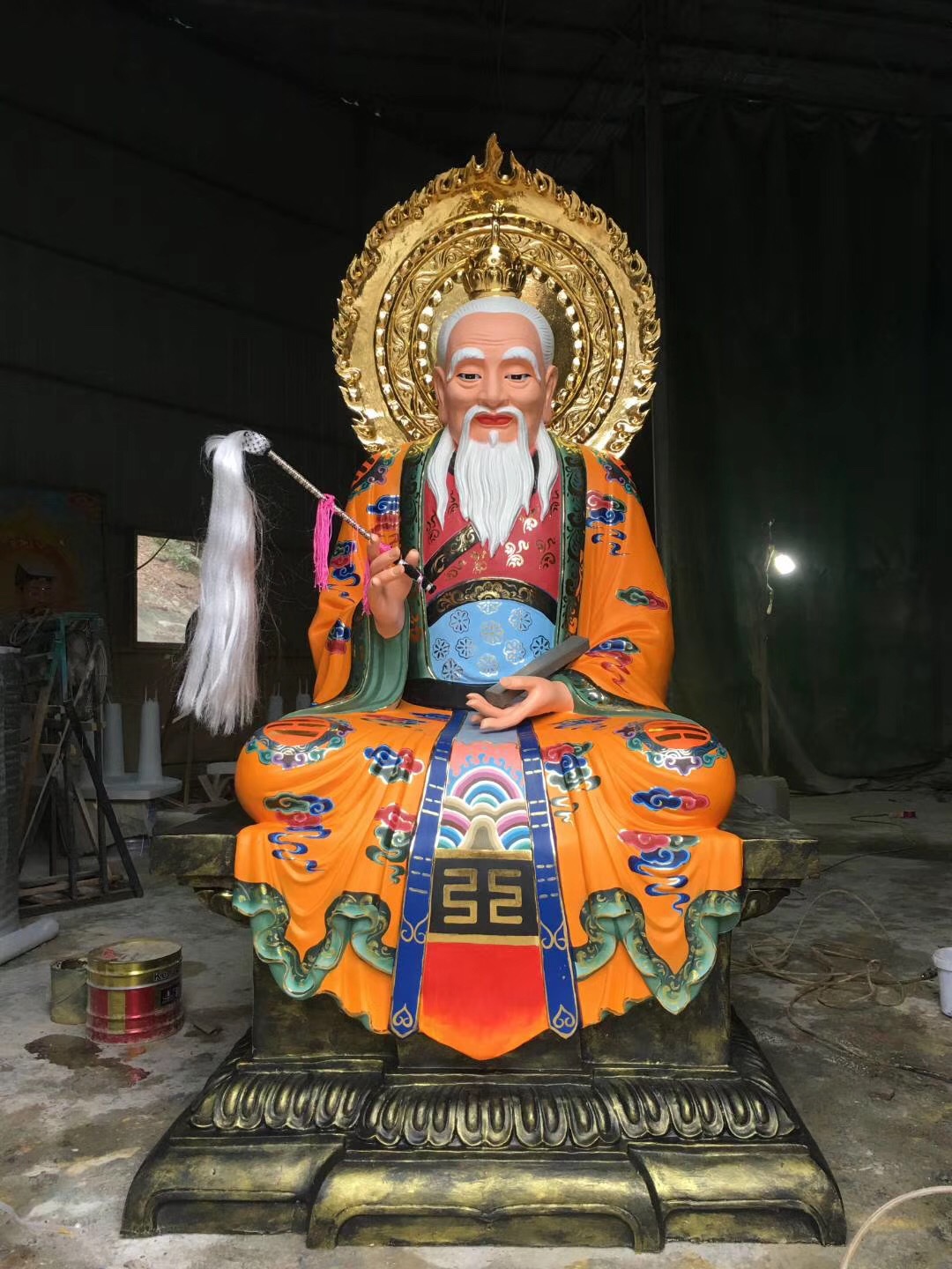 厂家批发道教太上老君神像 彩绘太上老祖摆件树脂佛像