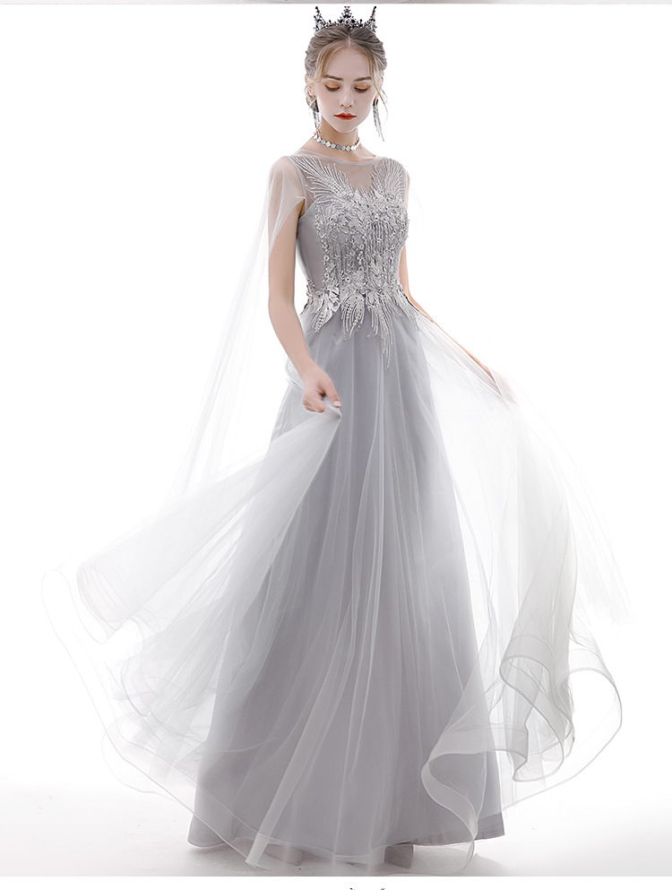 宴会晚礼服女2020新款高贵气质梦幻生日聚会晚装裙长款演出服显瘦