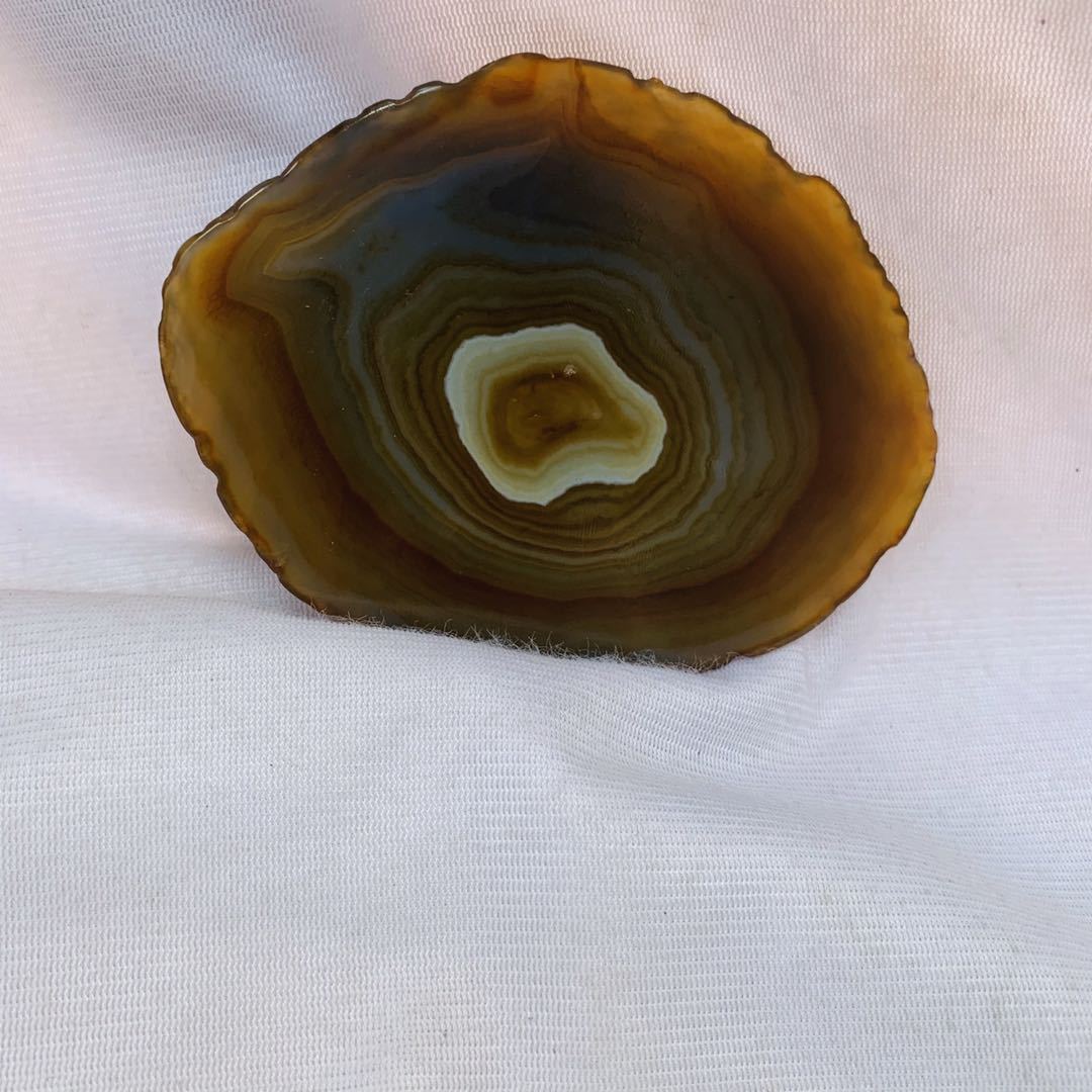 原石切片玛瑙片圆片风景片饰品茶杯垫 玛瑙奇石风景石批发