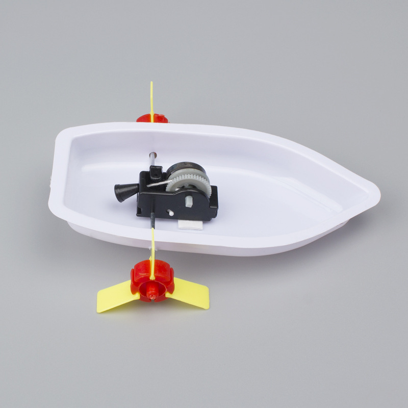 明轮船 水中拉线小船幼儿园益智手工diy科技小制作科学实验材料包