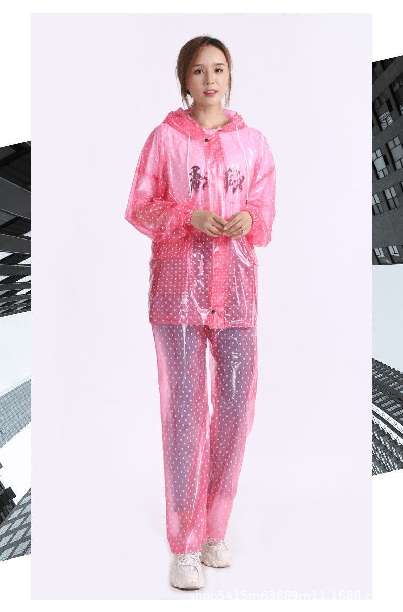 一件代发雨衣分体成人电动车透明骑行户外雨衣雨裤分体套装