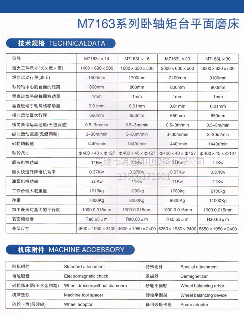 价格也不同以上标价为定金m7163系列 平面磨床南通二机  无锡代理商品