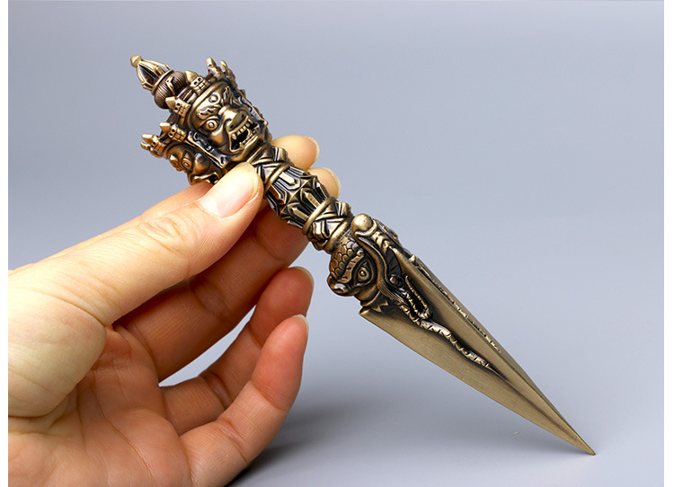 藏式纯铜普巴金刚杵羯磨大威德摆件降新品魔杵密宗送朋友礼物精品
