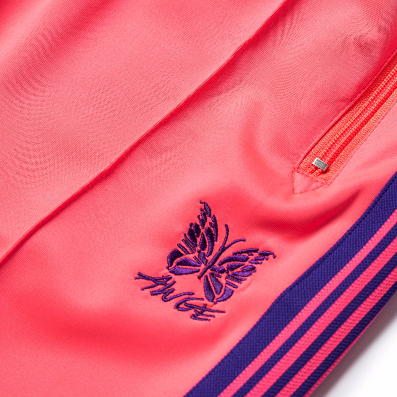 美潮牌needles休闲运动长裤 刺绣蝴蝶复古侧边彩色织带长裤ins校