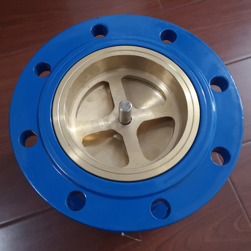 hc41x-16q 铸铁铜芯消声止回阀 节能消防泵房单向消音法兰逆止阀
