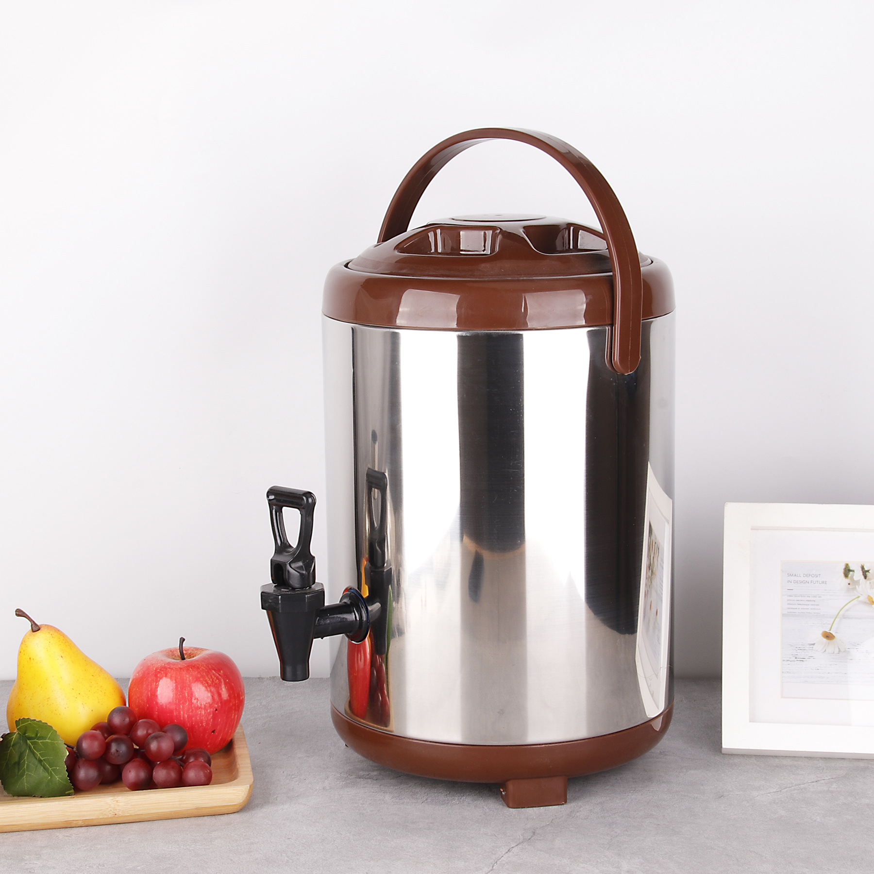 厂家批发商用不锈钢奶茶桶 保温家用双层奶茶保温桶豆浆桶早餐桶