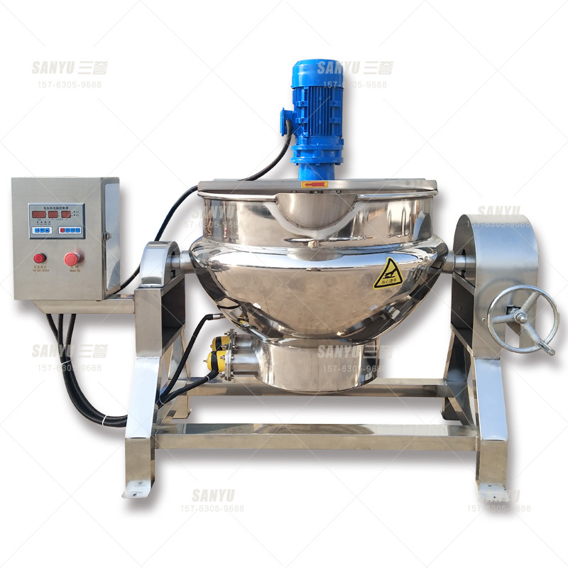 三誉全自动凉粉机电加热100升600升温控倾斜式搅拌凉粉设备