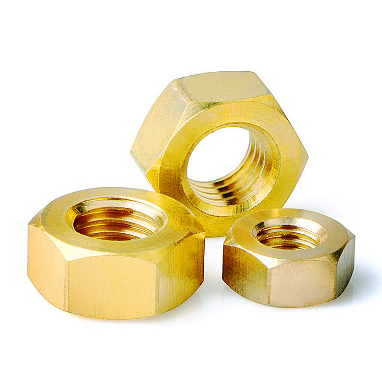 国标铜六角螺母铜螺母铜螺帽黄铜螺丝帽m4m5m6m8m10-m30黄铜螺母
