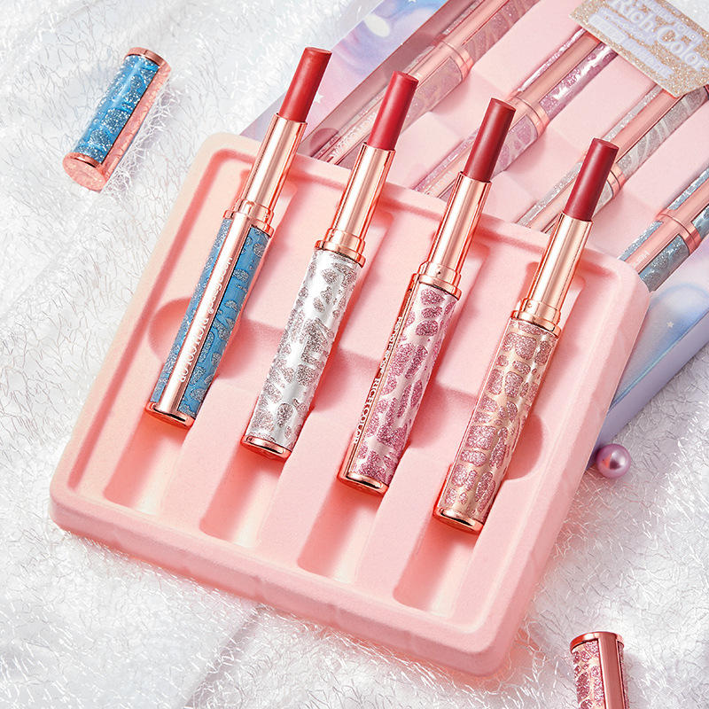 恒芳璀璨星河星空口红套装红棕色棕橘色秋冬显白丝绒哑光口红套盒