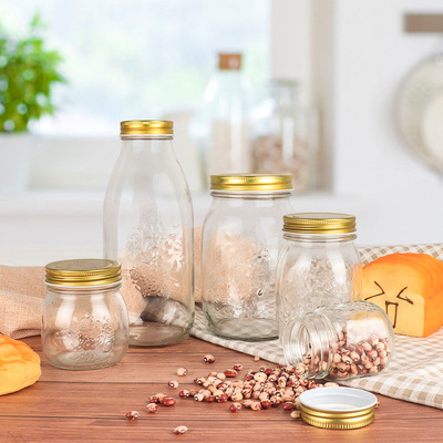 果酱瓶雕花玻璃瓶带盖密封罐蜂蜜燕窝分装罐头瓶果酱草莓酱瓶子