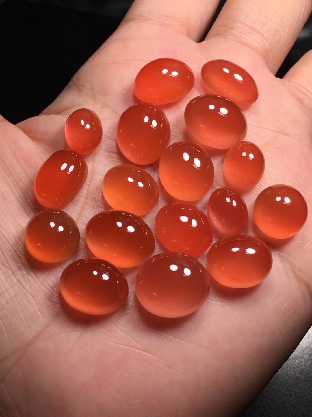 保山南红冰种戒面冰 透 红南红戒面镶嵌南红祼石戒面厂家直销