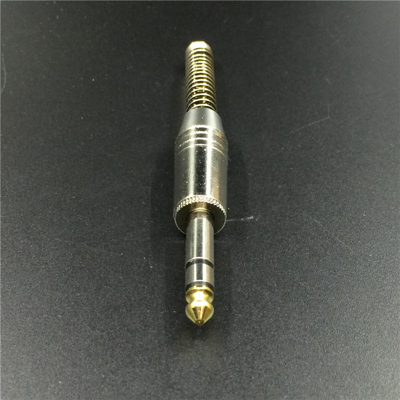 5公立体声话筒麦克风插头音频头单声道大二芯6.3mm焊接头