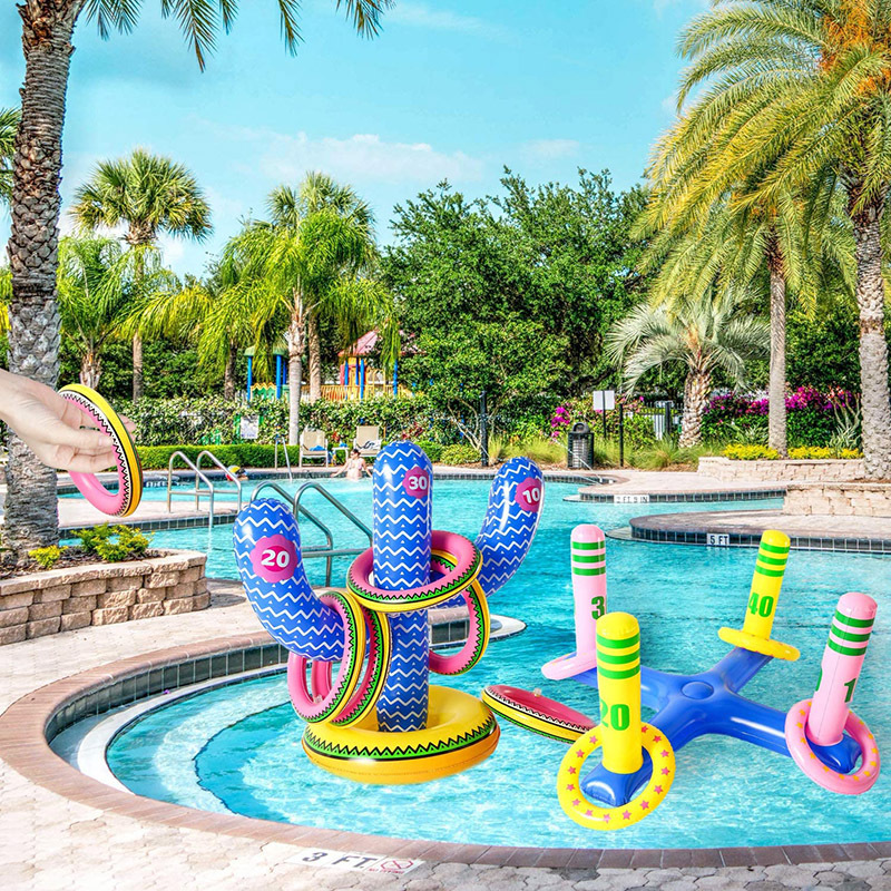 户外泳池投掷游戏多人泳池儿童家庭泳池玩具水上乐趣沙滩游戏派对