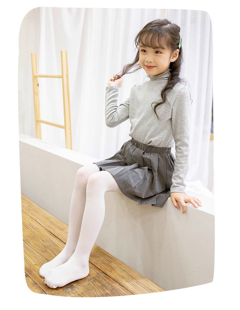 2020春夏薄款 儿童连裤袜 女童蚕丝面膜裤脚底防滑白色舞蹈袜批发