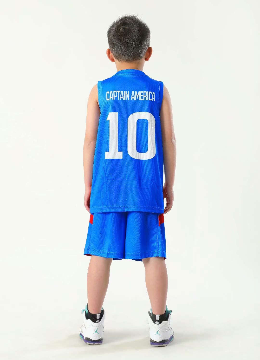 童装儿童篮球服美国队长10号球衣套装幼儿园小学生表演走秀舞蹈服