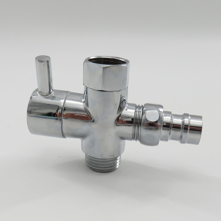 4分铜开关三通水管分水器接洗衣机管多用一分二带阀门水龙头接头