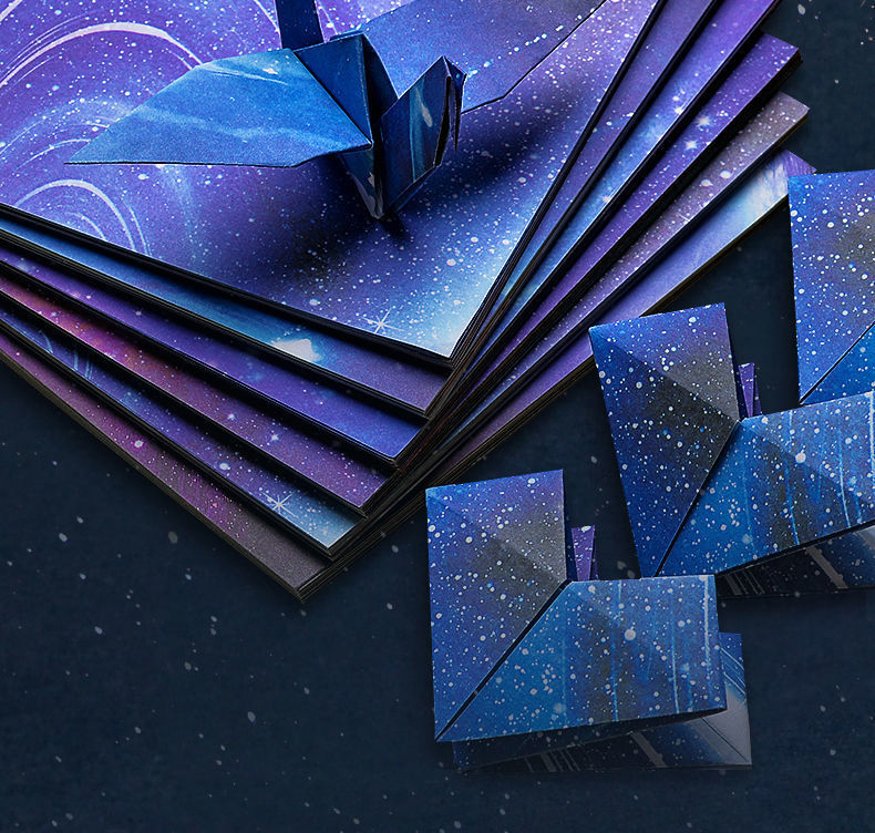 折纸星空纸双面儿童彩纸材料手工纸制作卡纸硬千纸鹤剪纸彩色纸