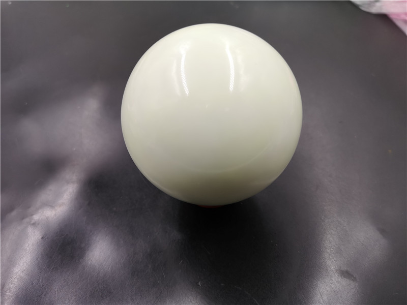 玛瑙巷 乳白色夜光石摆件 夜明珠 萤石夜光球 风水球