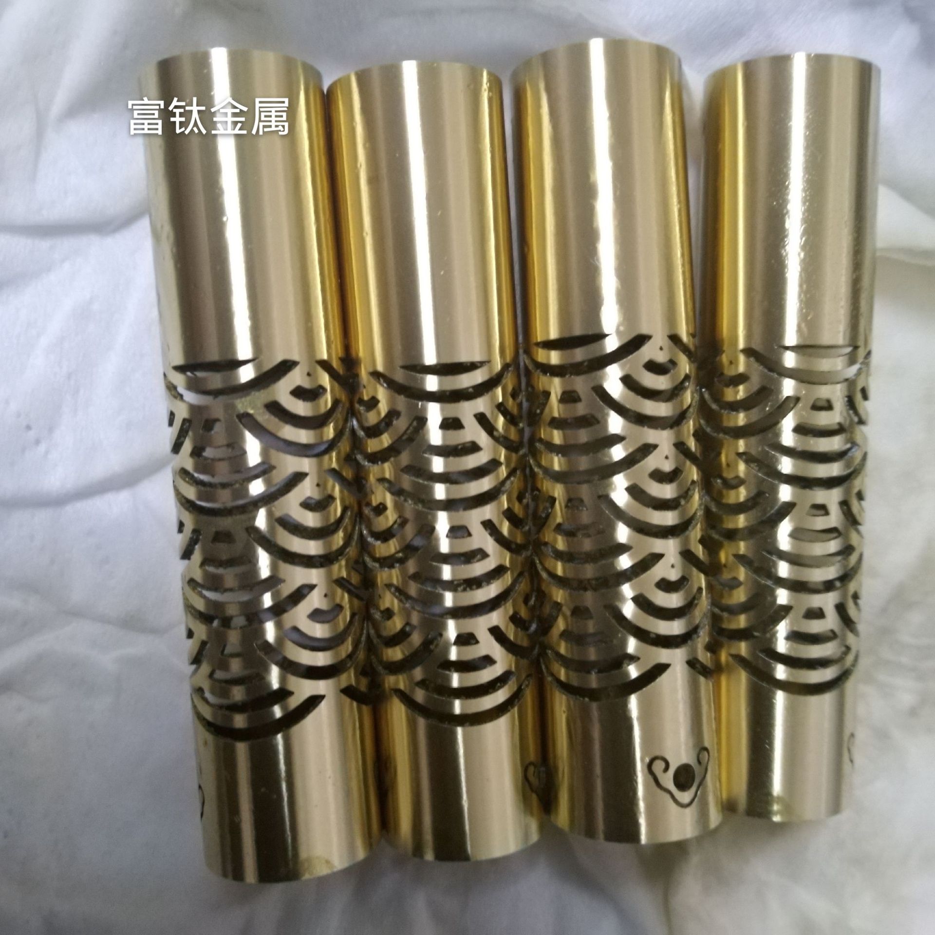 铝毛细管精密黄铜管激光花纹造型首饰雕刻镂空厂家加工8*6/10*7mm