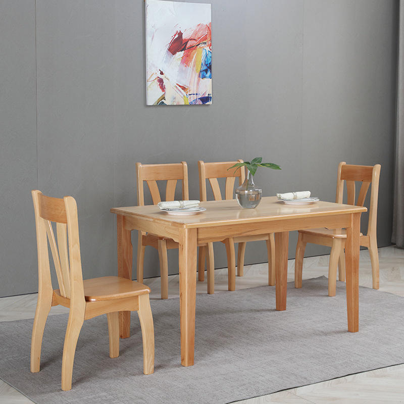 厂家批发榉木餐桌椅组合 家用中式北欧桌子 简约经济型木质餐桌