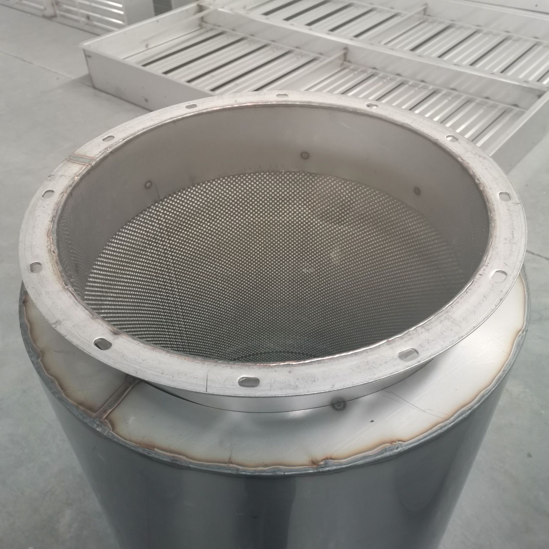 批发 不锈钢静压箱 不锈钢焊接消声器 管道式消声器 消声器