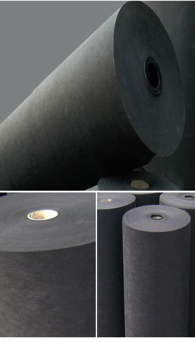 玻璃纤维黑色表面毡 60克无碱黑色表面毡 平整防火玻璃纤维阻燃毡