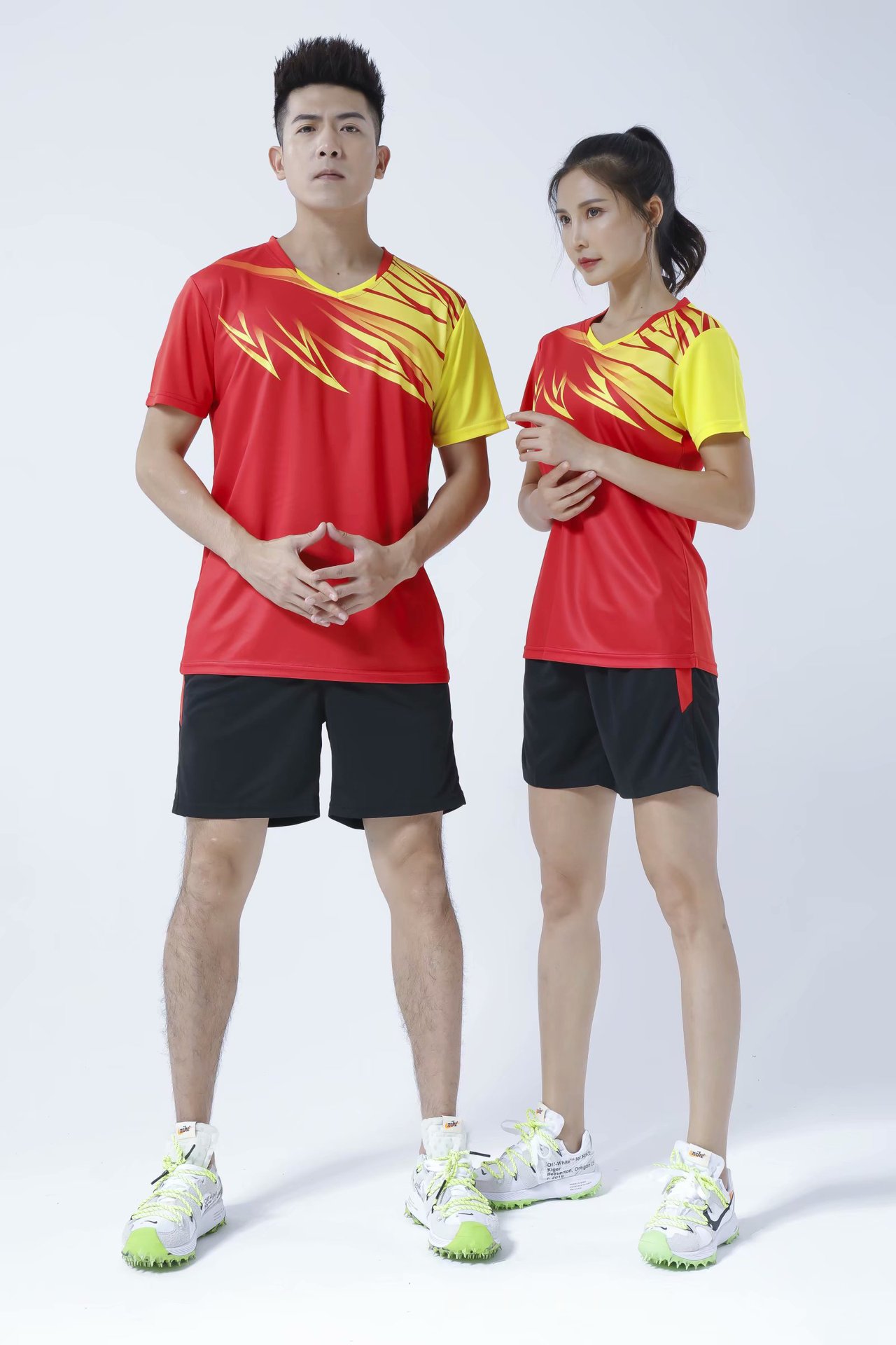 新款气排球服套装队服男印号比赛服装排球服女排球衣运动短袖