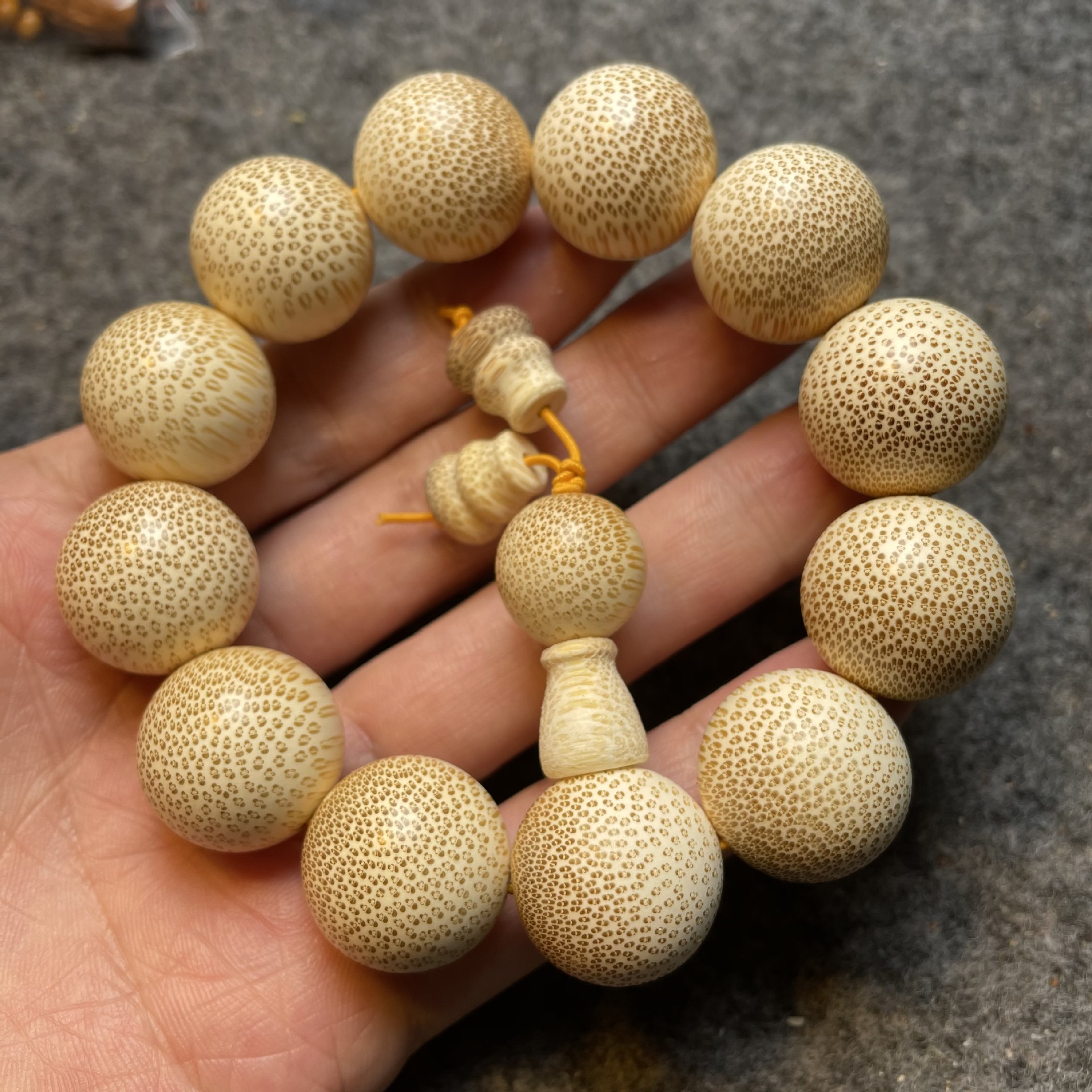 龙血金丝竹手串佛珠手链蛇纹木手链老料高密竹子竹质佛珠文玩首饰