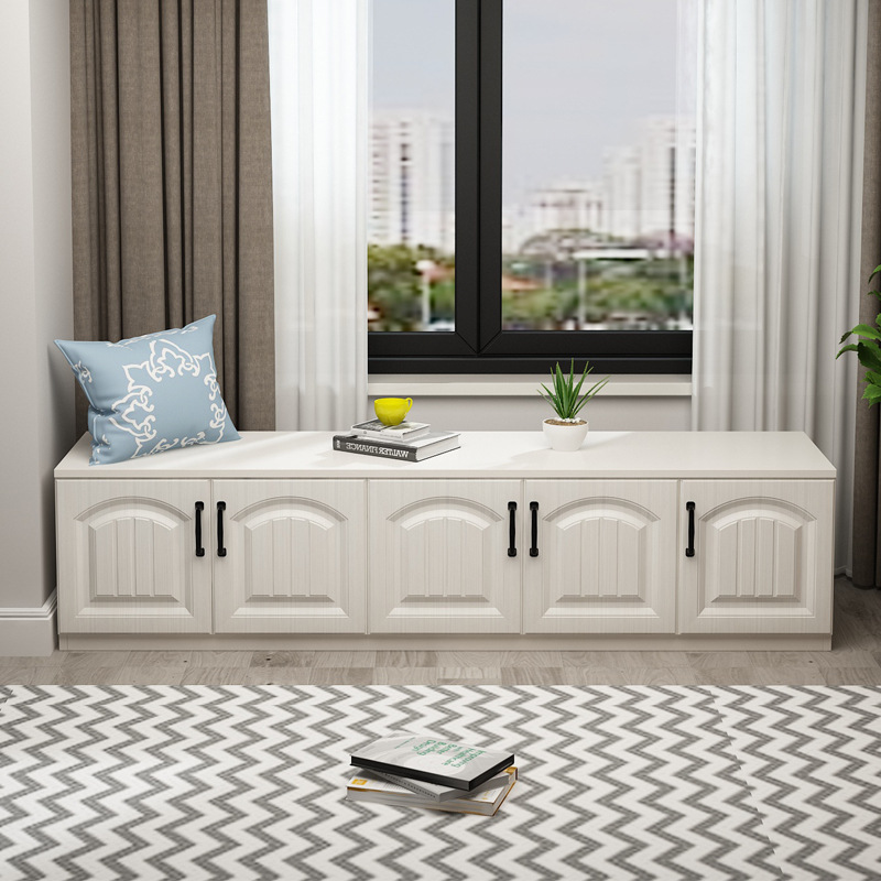 窗台榻榻米柜子地柜矮柜实木飘窗柜组合可坐储物柜卧室阳台柜定制