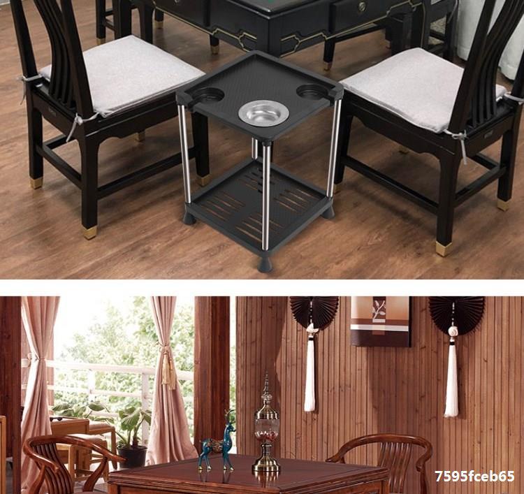 会客室麻将机茶水架客厅柜置物架多功能出租房棋牌屋家用桌边架边