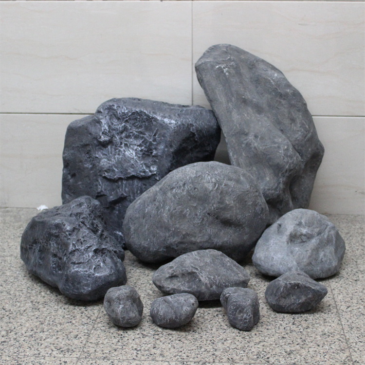 仿真假石头造景假山灰色摄影道具园林庭院装饰树脂假石