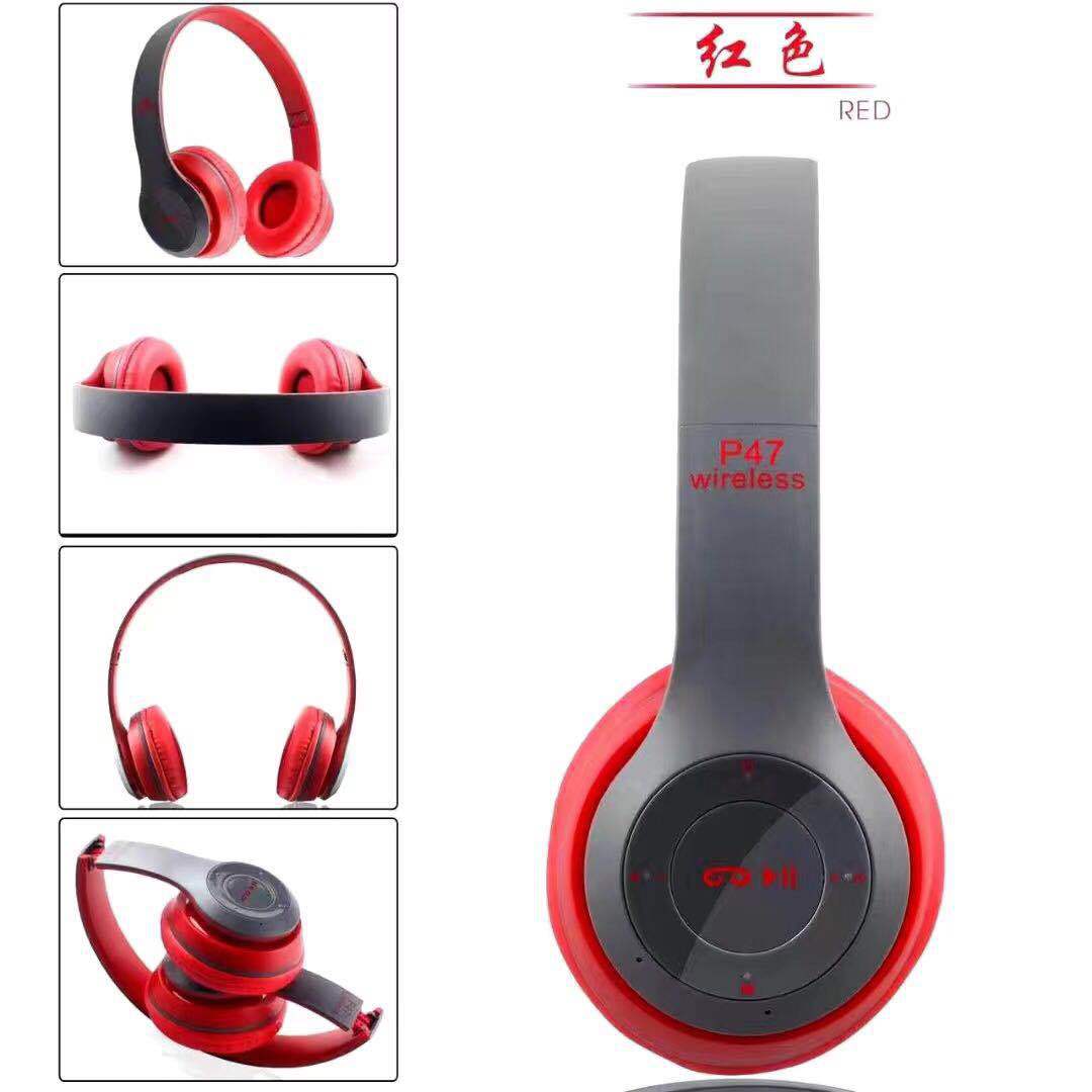 P47 Bluetooth Headset E-Sports Foreign Trade Online Course Telephone Headset Support Wholesale College Style Headset Bluetooth Headset