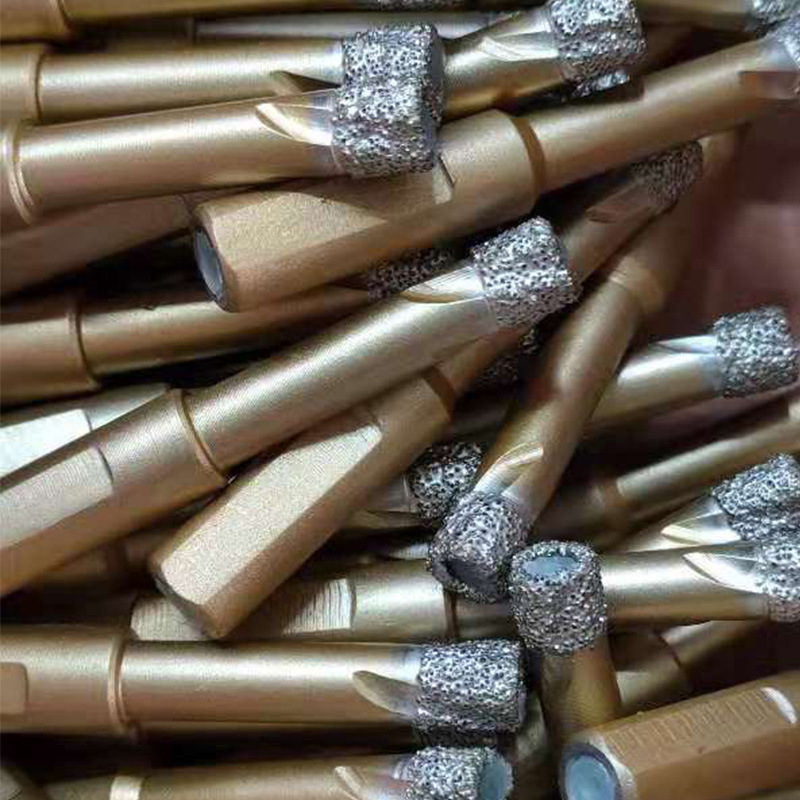 钎焊干打瓷砖钻头 多功能大理石玻化砖花岗岩玻璃打眼干打开孔器