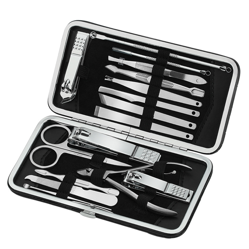 现货16件指甲剪套装死皮剪刀美甲修手修脚指甲刀修甲工具美容套装