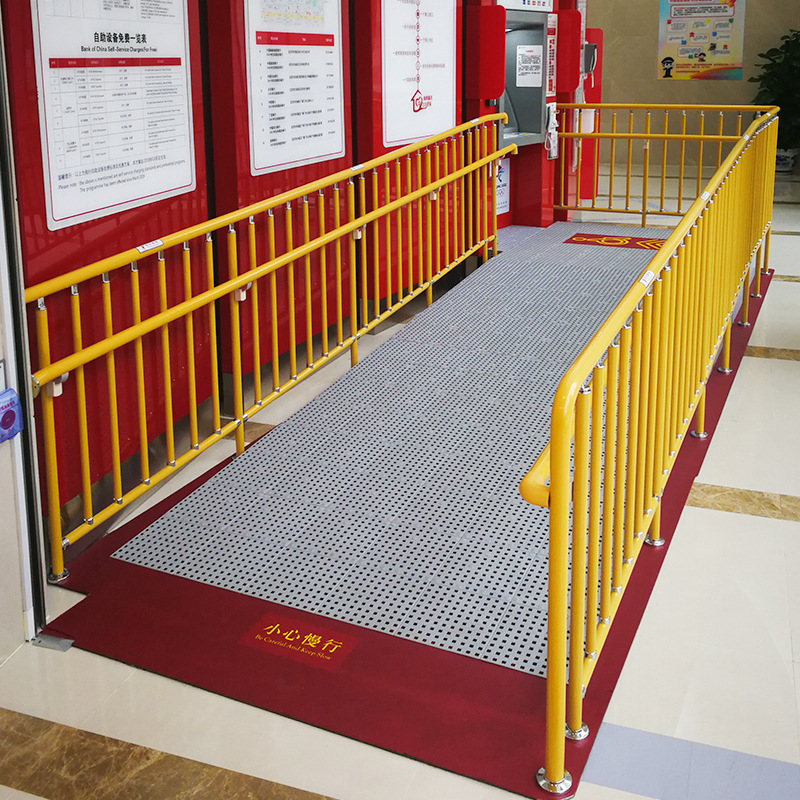 厂家直供无障碍坡道扶手残疾人残联斜坡扶手靠墙楼梯扶手 可定 制