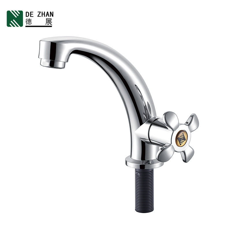 厨房水槽联塑单冷横式立式大弯可拆卸塑料水龙头洗手面盆龙头