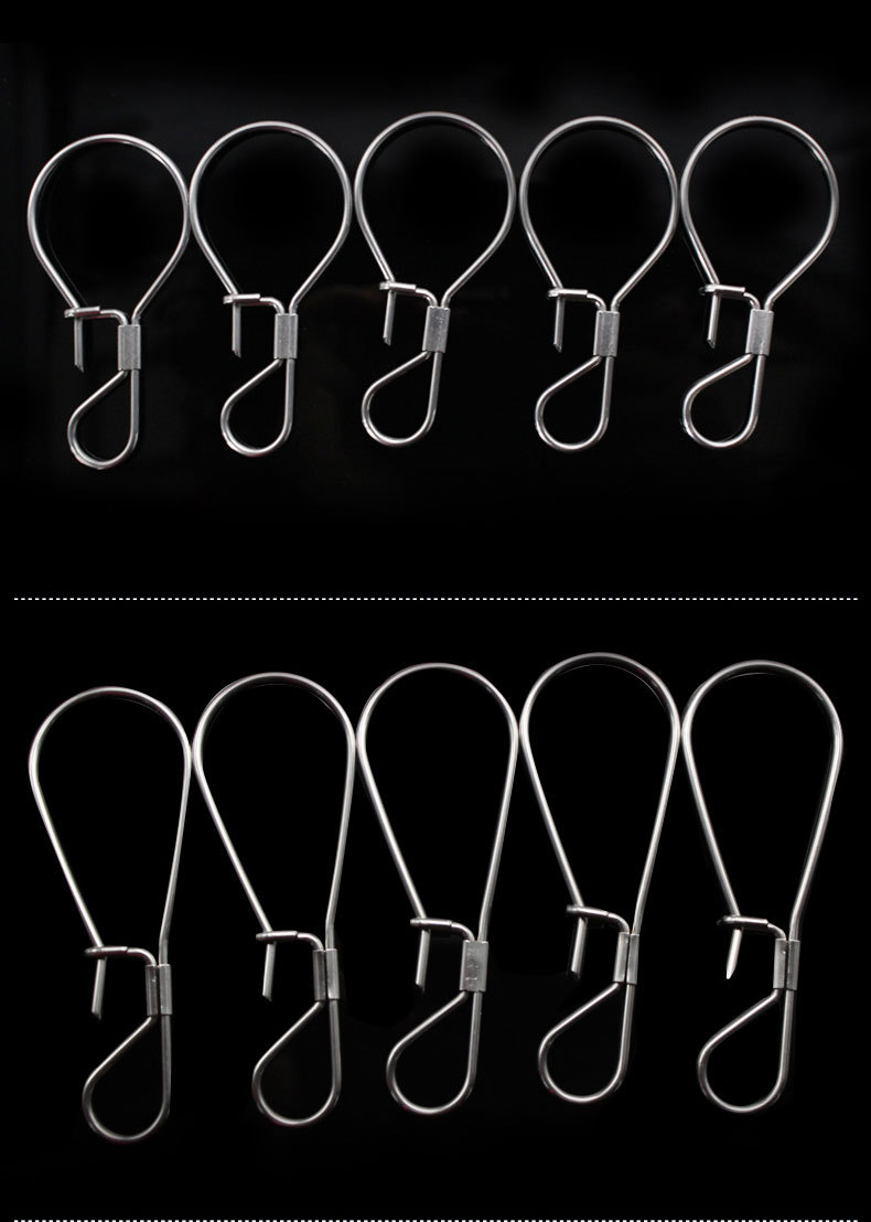 威海渔具批发活鱼锁扣不锈钢卡扣单扣钢丝扣鲈鱼鳜鱼船钓淡水钓