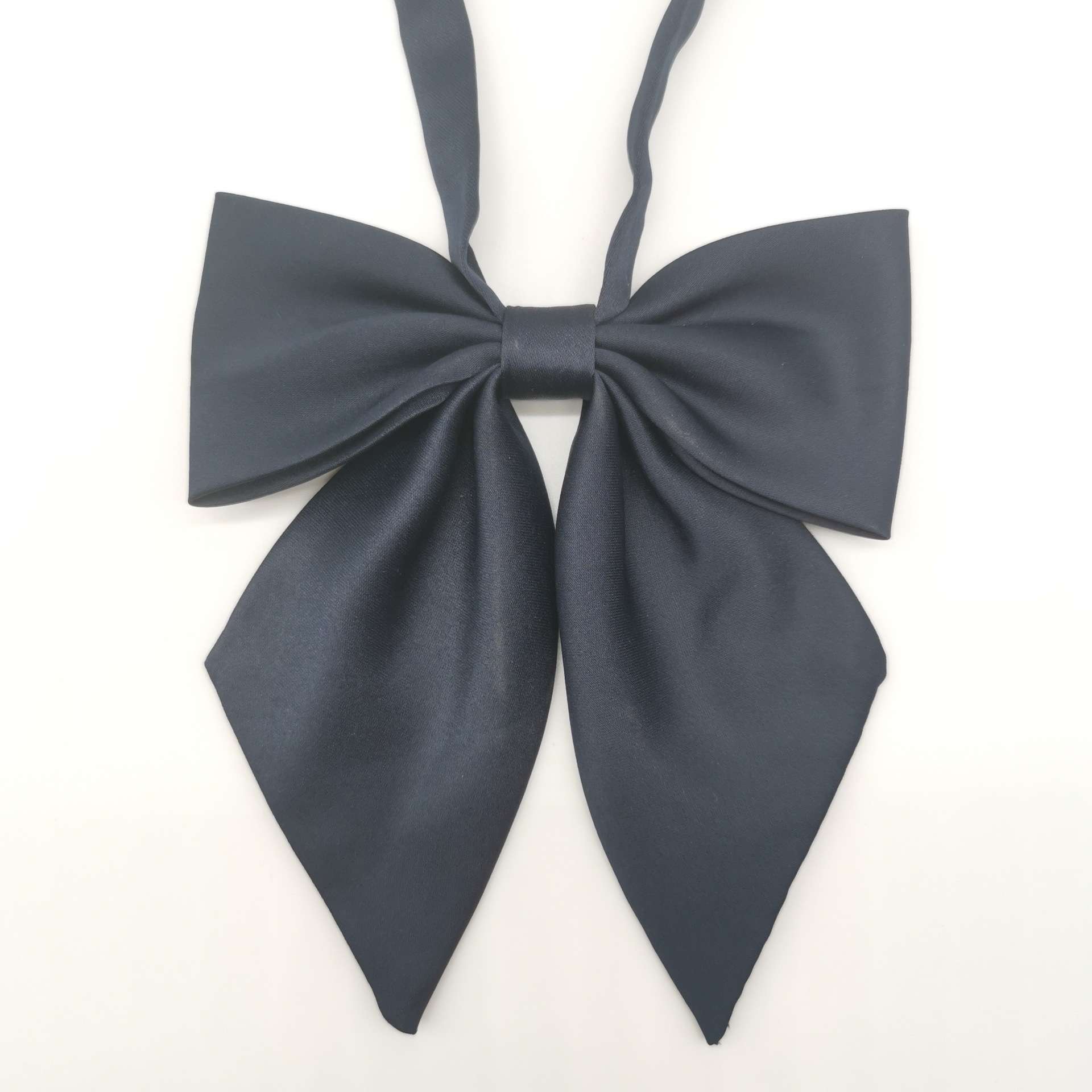 宋小侠 纯色缎面无光藏青小领带蝴蝶结女款领结套装制服校服装饰