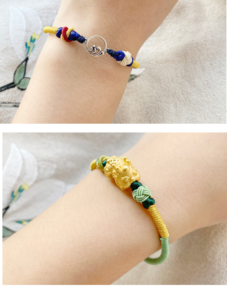 无需自编半成品手绳简单diy可穿珠编绳手链原创手工编织绳简约女