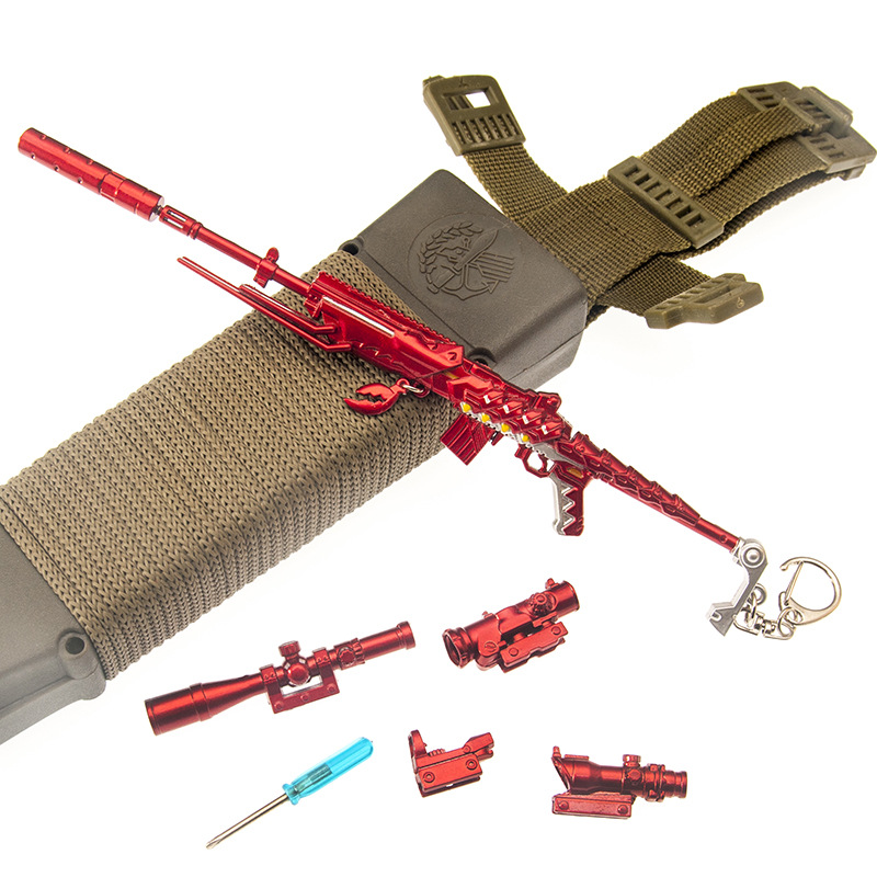 和平-精英刺激战场mini14龙虾霸霸珍藏版八倍镜十五倍镜套装模型