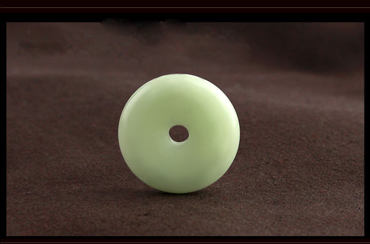 夜光石吊坠 发光石头 平安扣吊坠 非天然玉石男女小饰品礼物批发