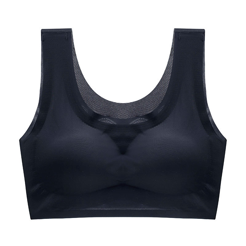 Thin Large Size Vest Style Seamless Bras Plump Girls Sleep Sports Leisure Beauty Back Underwear Push up Accessory Breast Push up Bra