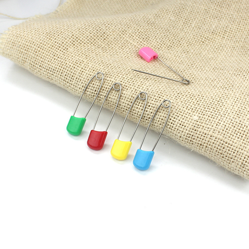 彩色别针多用宝宝别针婴儿塑料头别针diy手工别手帕胸针