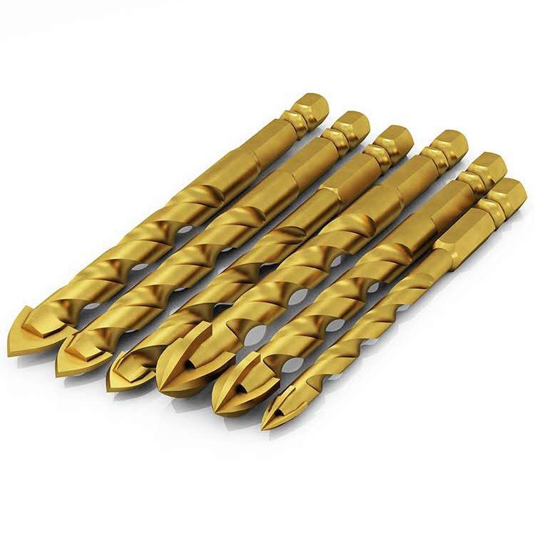 厂家直供霸王钻六角柄十字四刃陶瓷大理石玻化砖钻头多功能钻头