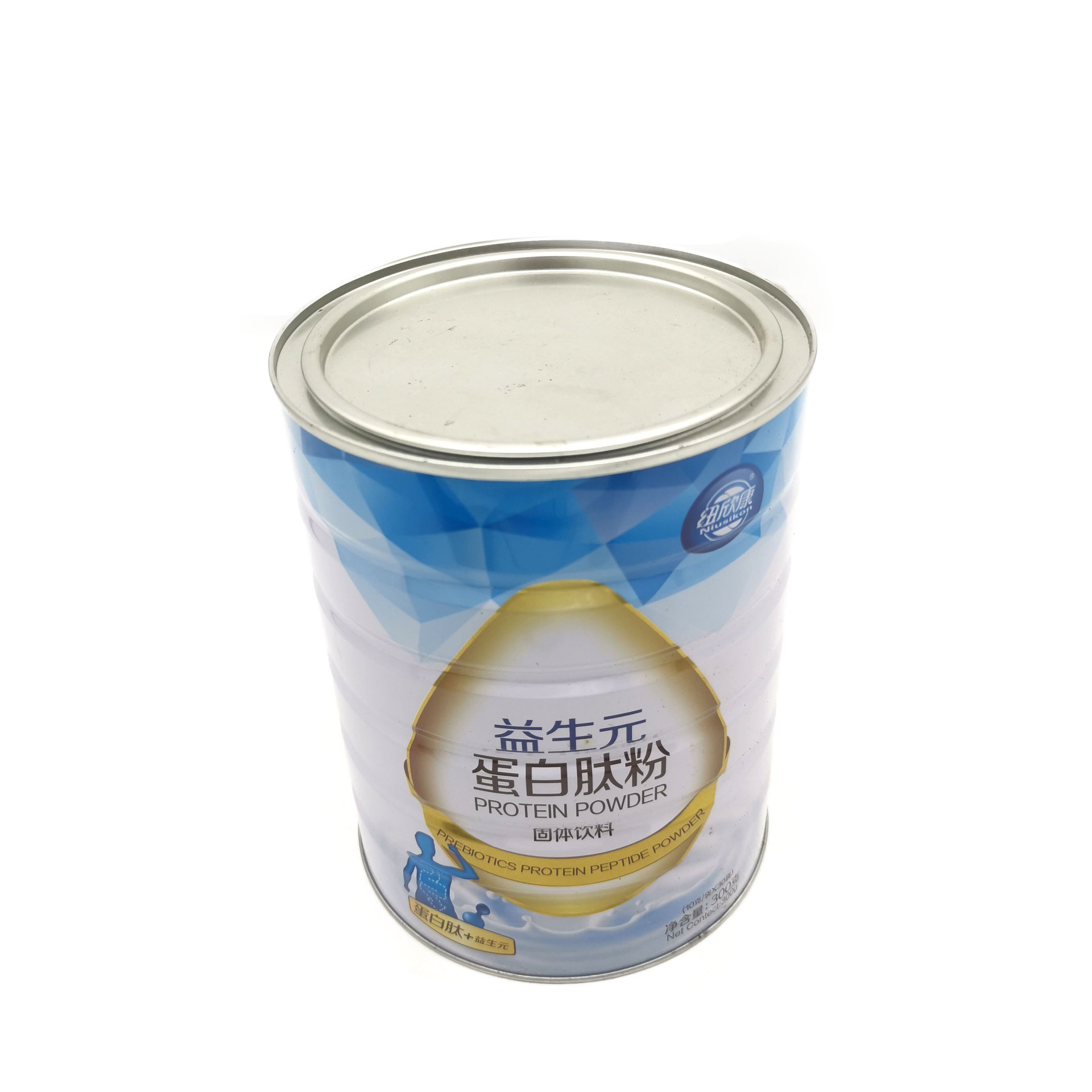 马口铁罐 奶粉罐300g 圆形高档密封蛋白粉罐食品包装盒厂家定z-阿里巴