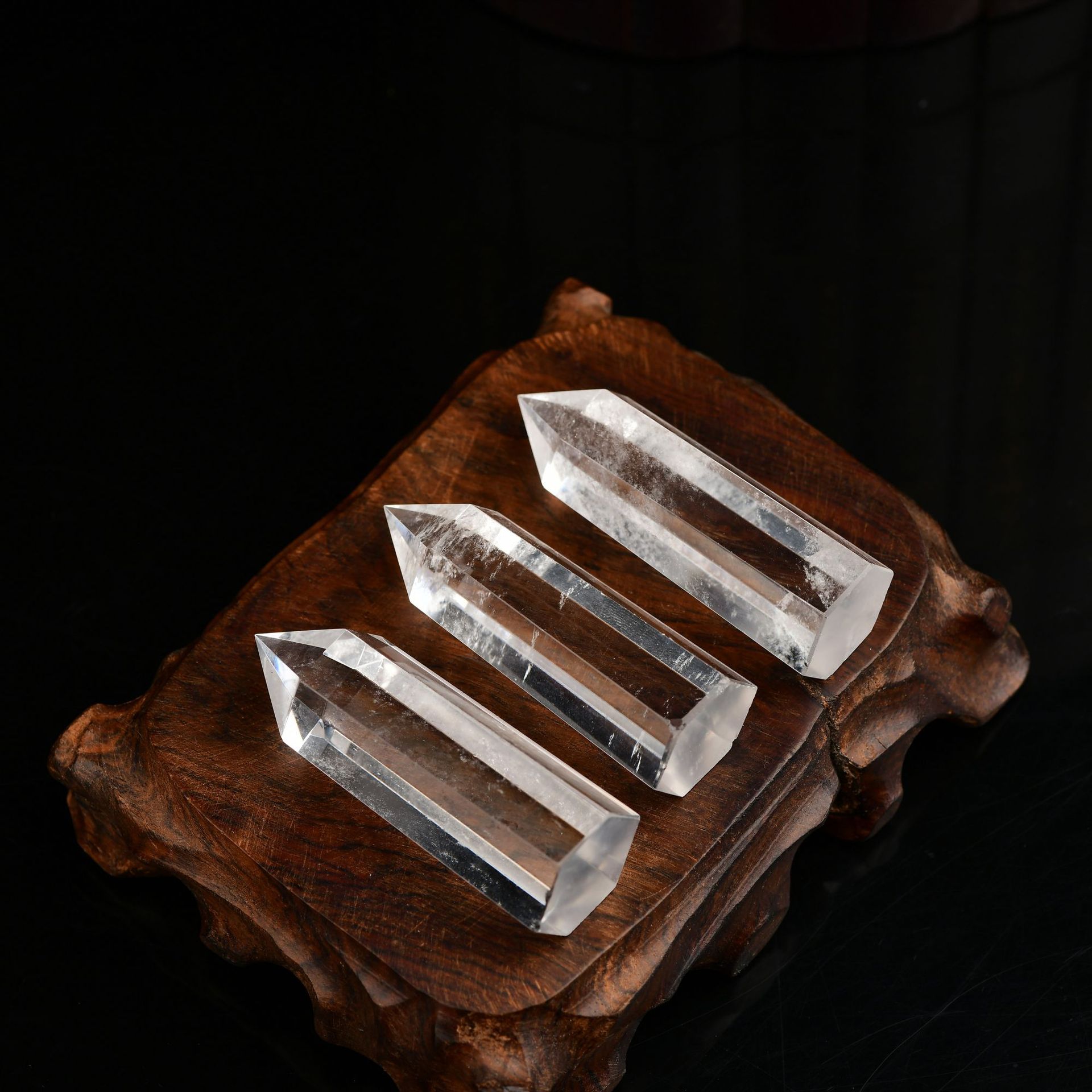 批发 天然白水晶柱摆饰 几何形状抛光水晶柱 原石打磨 水晶柱批发