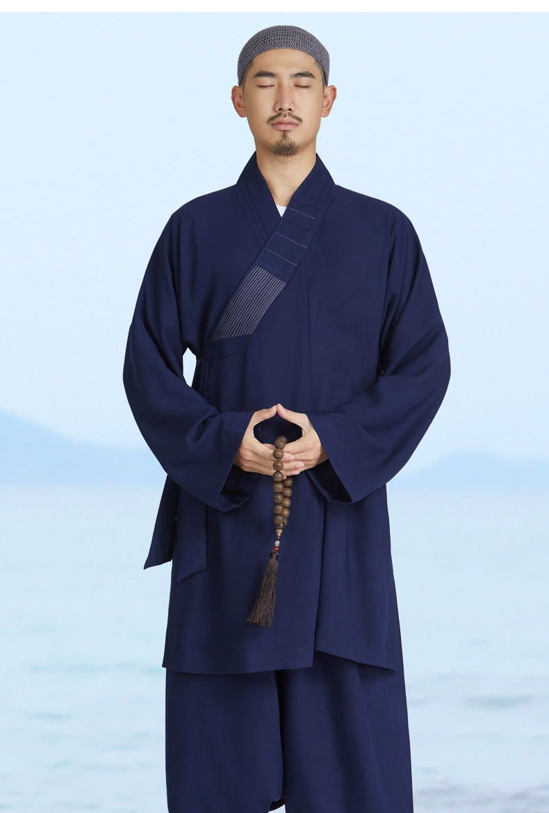弘通僧服罗汉褂日本麻僧衣大褂四季款出家人和尚服装舒适男女僧袍